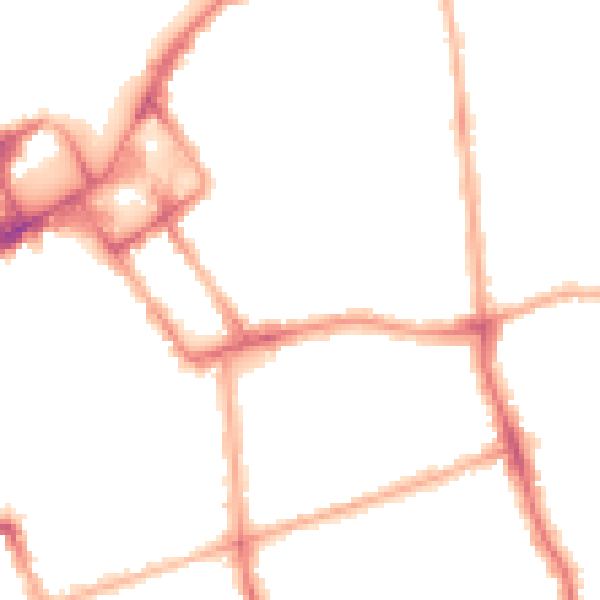 Night-time road noise heatmap for FY1 3LS