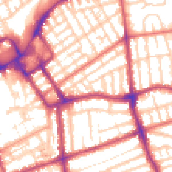 Daytime road noise heatmap for FY1 3LX