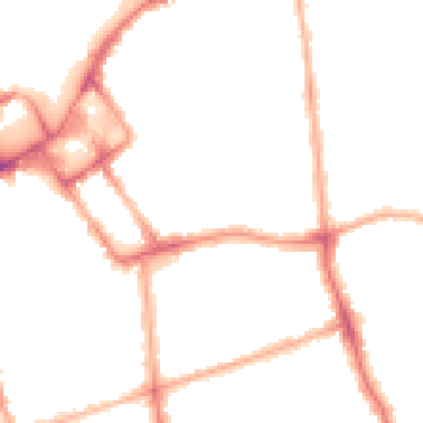 Night-time road noise heatmap for FY1 3LX
