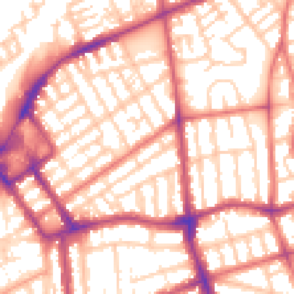 Daytime road noise heatmap for FY1 3NG