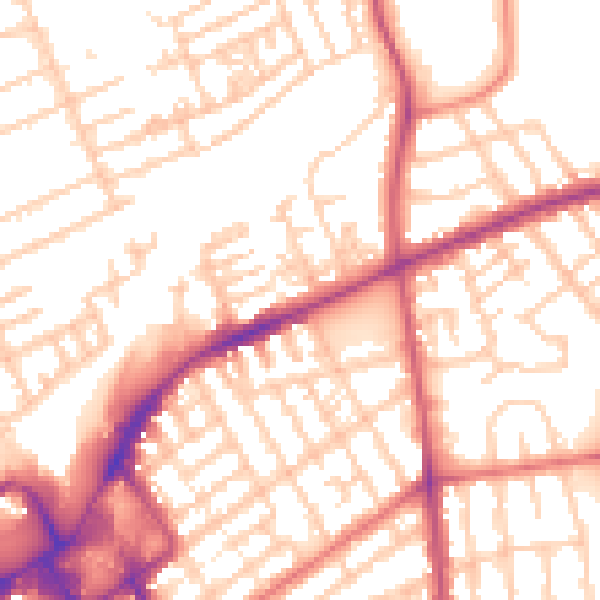 Daytime road noise heatmap for FY1 3NR