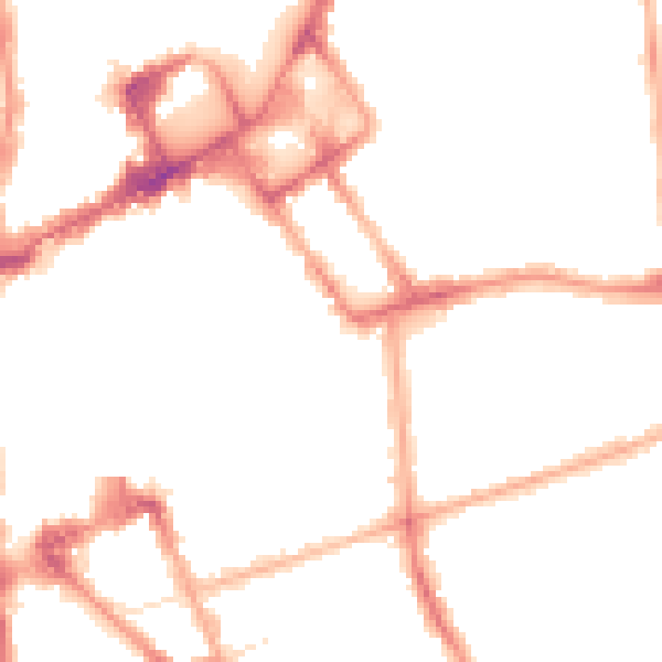 Night-time road noise heatmap for FY1 3NX