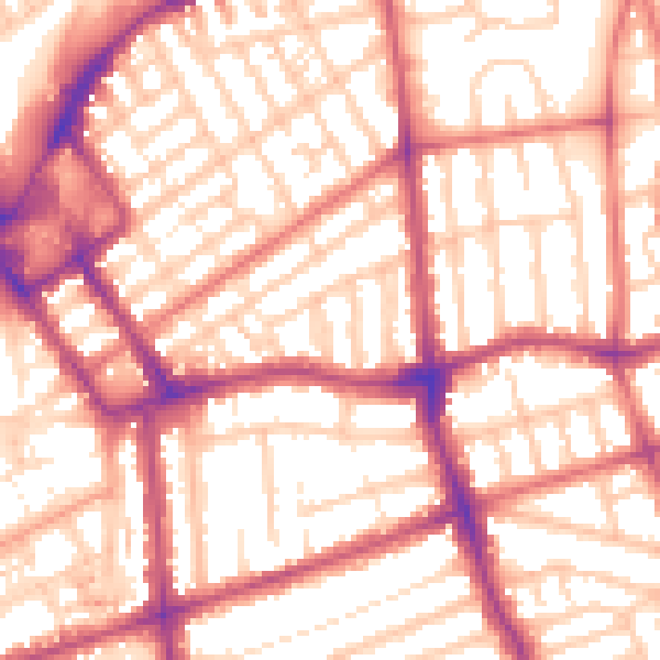 Daytime road noise heatmap for FY1 3QB