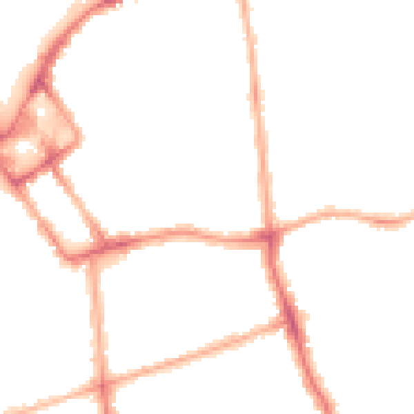 Night-time road noise heatmap for FY1 3QB