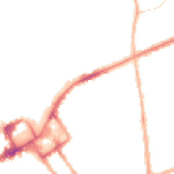 Night-time road noise heatmap for FY1 3QZ