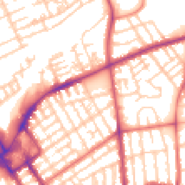 Daytime road noise heatmap for FY1 3RN
