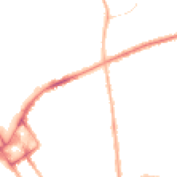 Night-time road noise heatmap for FY1 3RN