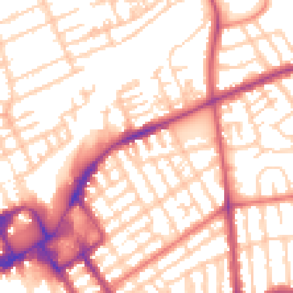 Daytime road noise heatmap for FY1 3RQ