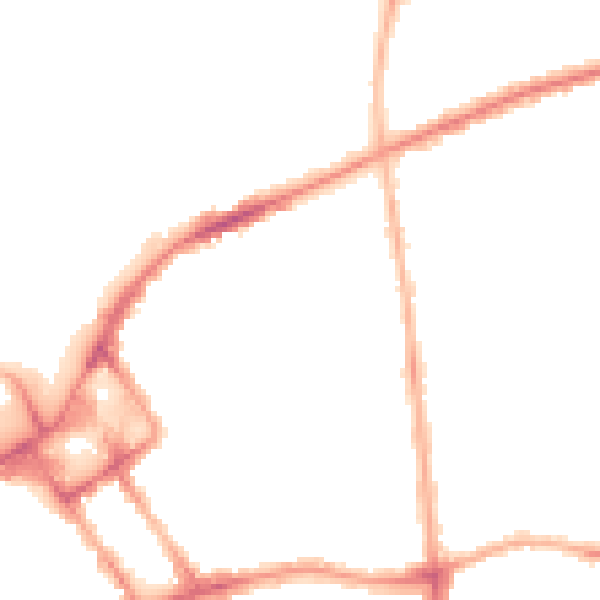Night-time road noise heatmap for FY1 3RY