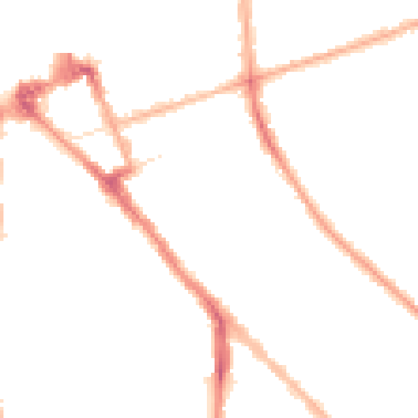 Night-time road noise heatmap for FY1 4AA