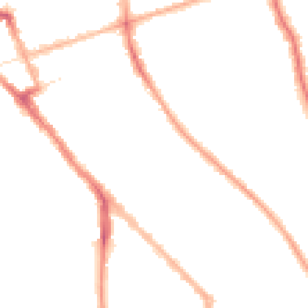 Night-time road noise heatmap for FY1 4AJ