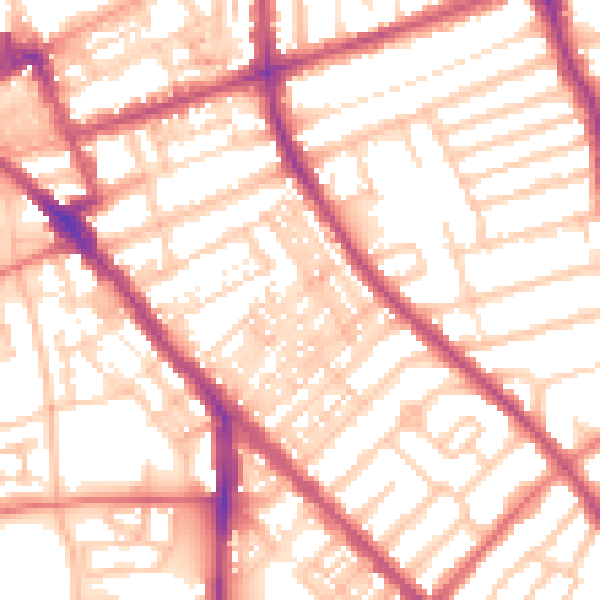 Daytime road noise heatmap for FY1 4AL