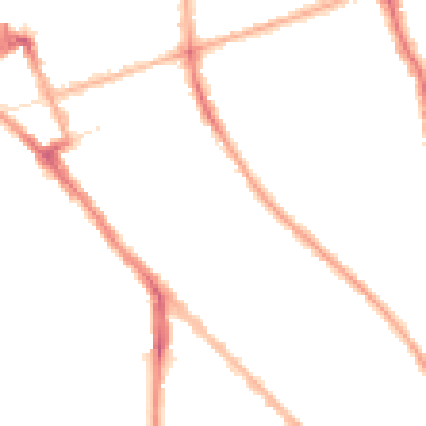 Night-time road noise heatmap for FY1 4AL