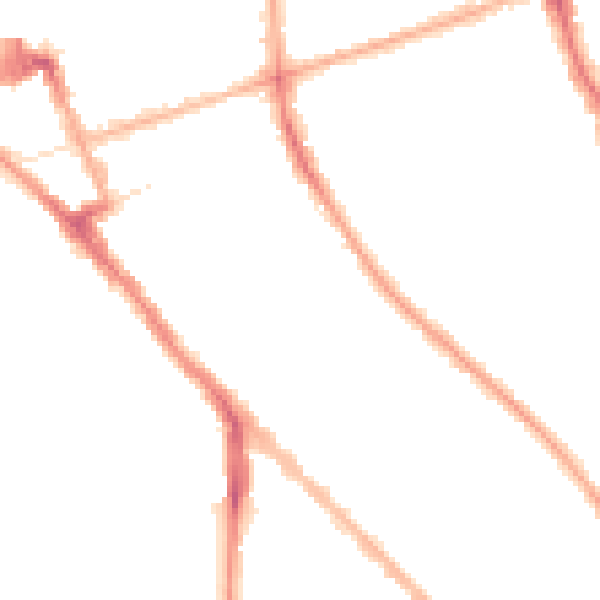 Night-time road noise heatmap for FY1 4AN