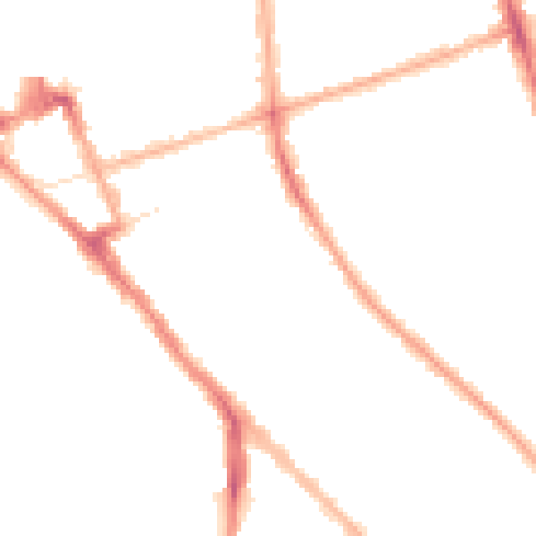 Night-time road noise heatmap for FY1 4BD