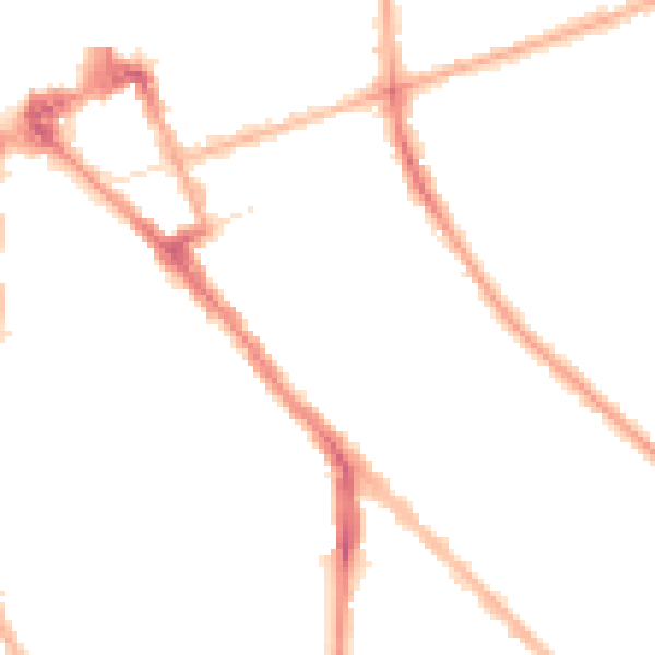 Night-time road noise heatmap for FY1 4BE