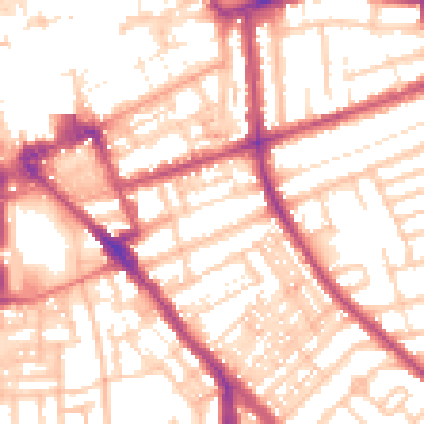 Daytime road noise heatmap for FY1 4DE