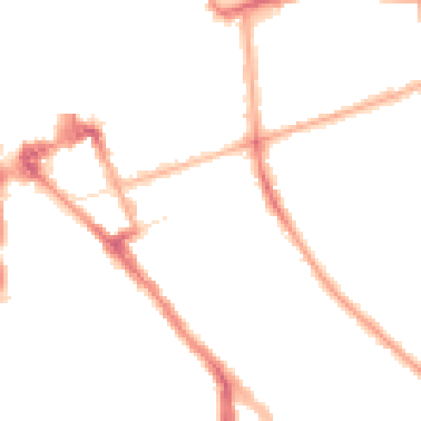 Night-time road noise heatmap for FY1 4DE
