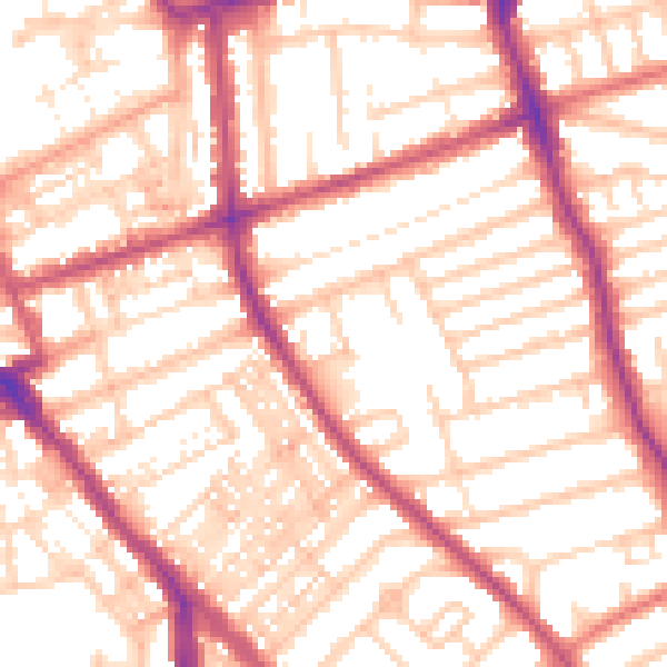 Daytime road noise heatmap for FY1 4DP