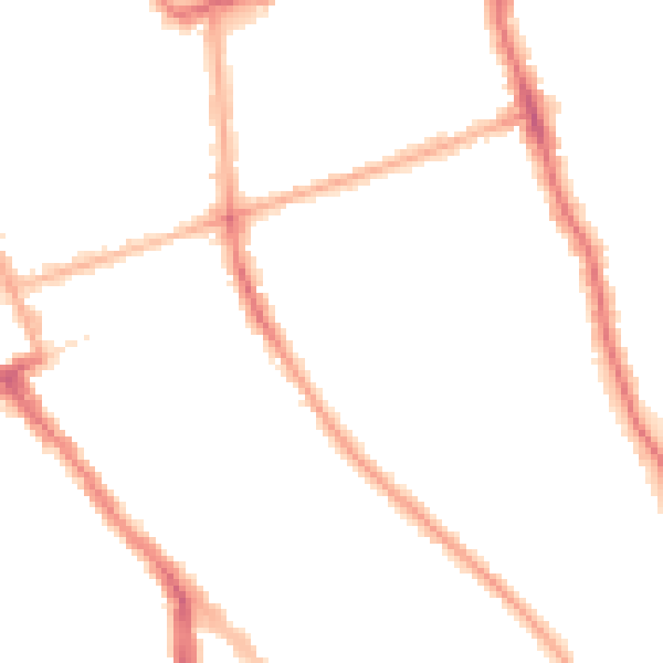 Night-time road noise heatmap for FY1 4DP