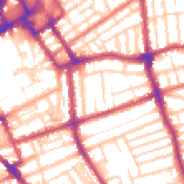 Daytime road noise heatmap for FY1 4HA