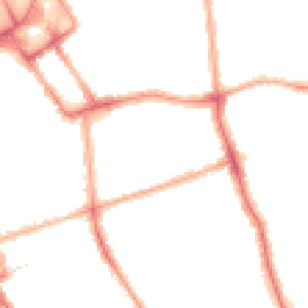 Night-time road noise heatmap for FY1 4HL