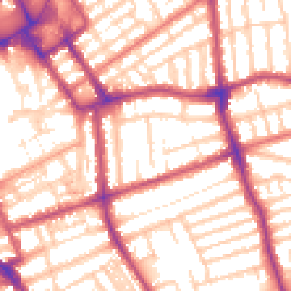 Daytime road noise heatmap for FY1 4HW