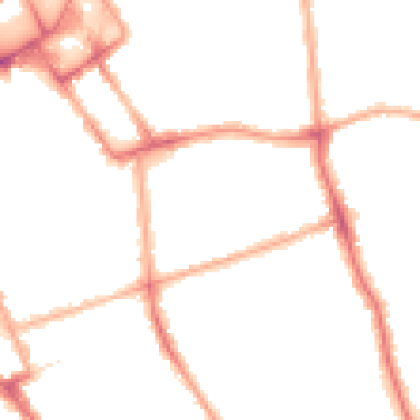 Night-time road noise heatmap for FY1 4HW