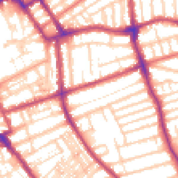 Daytime road noise heatmap for FY1 4JG