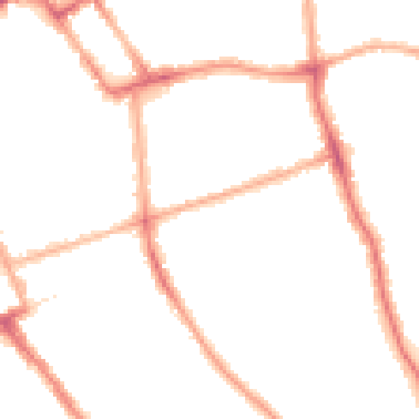 Night-time road noise heatmap for FY1 4JG