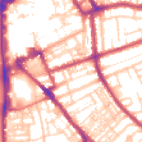 Daytime road noise heatmap for FY1 4QL