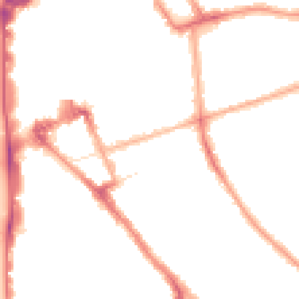 Night-time road noise heatmap for FY1 4QL