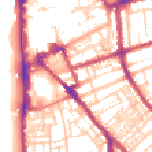 Daytime road noise heatmap for FY1 4QQ