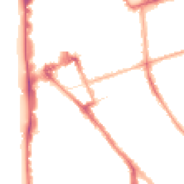 Night-time road noise heatmap for FY1 4QQ
