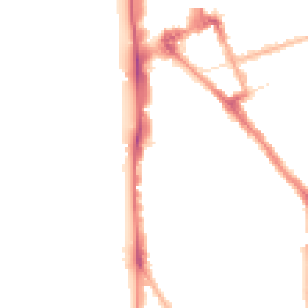 Night-time road noise heatmap for FY1 5AF