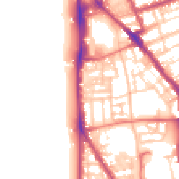 Daytime road noise heatmap for FY1 5AG