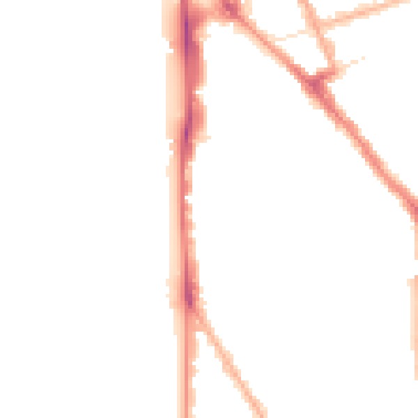 Night-time road noise heatmap for FY1 5AG