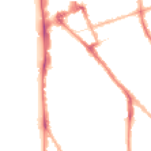Night-time road noise heatmap for FY1 5AJ