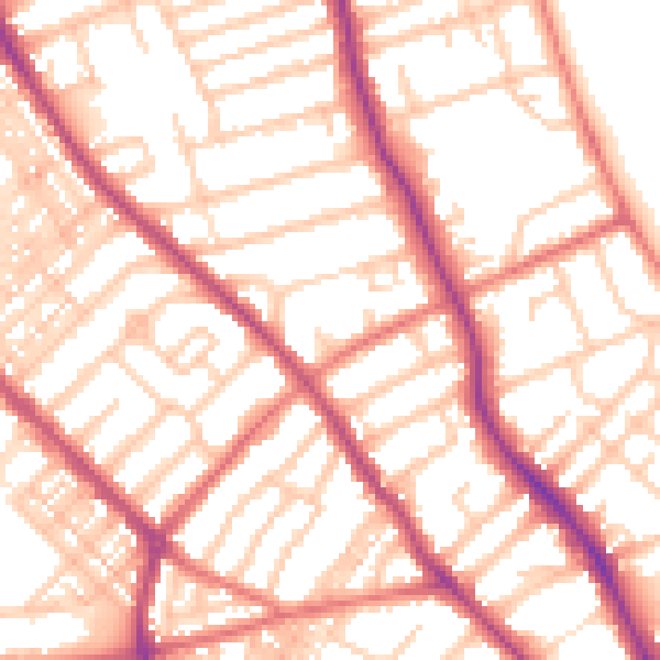 Daytime road noise heatmap for FY1 5AY