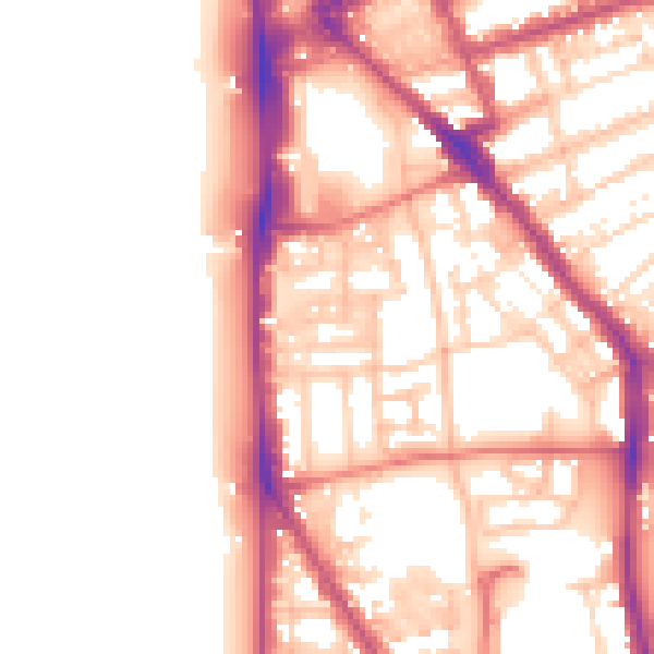 Daytime road noise heatmap for FY1 5BG