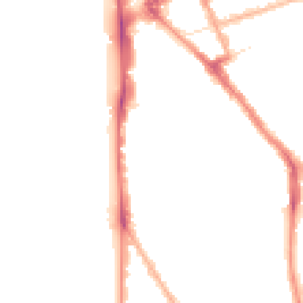 Night-time road noise heatmap for FY1 5BG