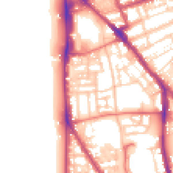 Daytime road noise heatmap for FY1 5BN