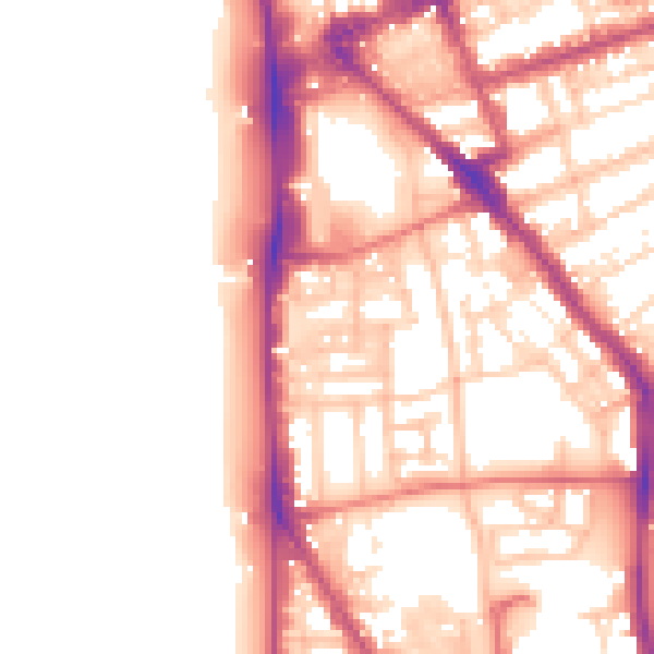 Daytime road noise heatmap for FY1 5BP