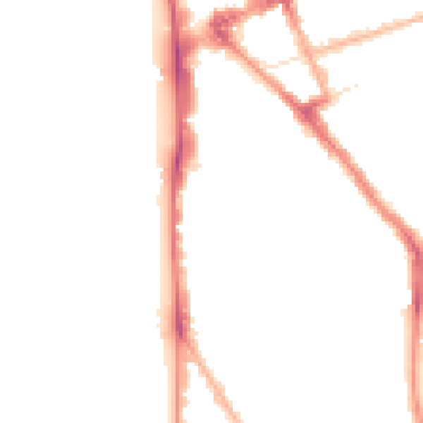 Night-time road noise heatmap for FY1 5BP