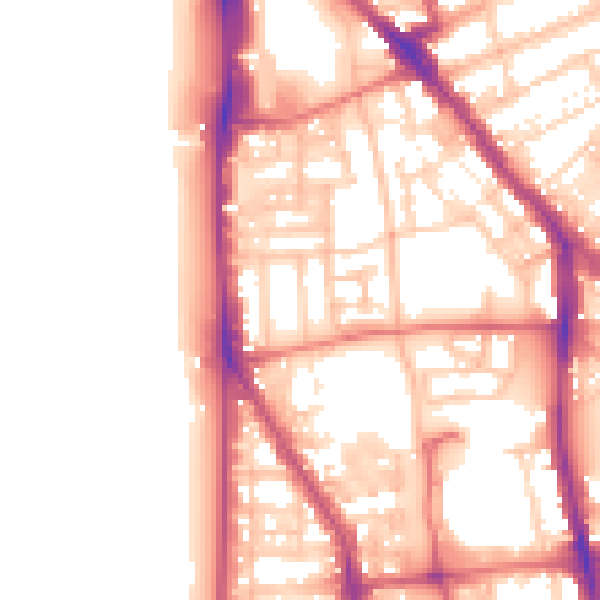 Daytime road noise heatmap for FY1 5DX