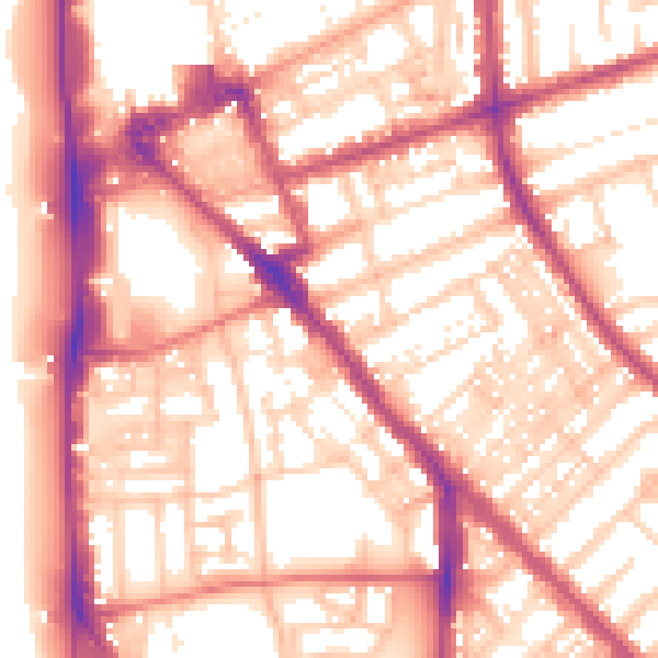Daytime road noise heatmap for FY1 5DY