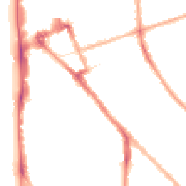 Night-time road noise heatmap for FY1 5DY