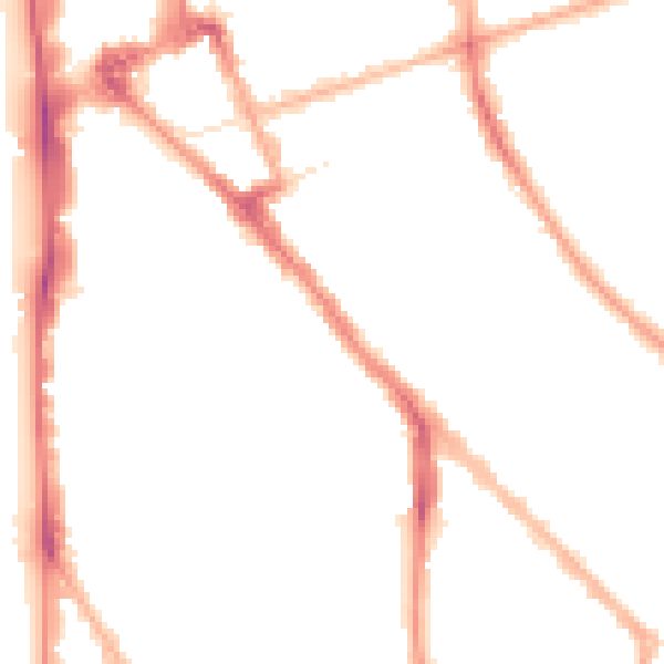 Night-time road noise heatmap for FY1 5EE