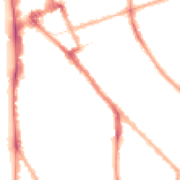 Night-time road noise heatmap for FY1 5EG