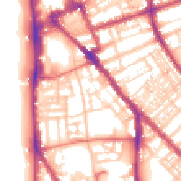 Daytime road noise heatmap for FY1 5HA